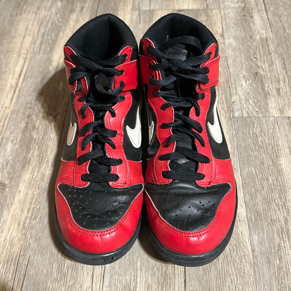 Nike Dunk High GS Deadpool black red white. DB2179-003. Youth 6.5